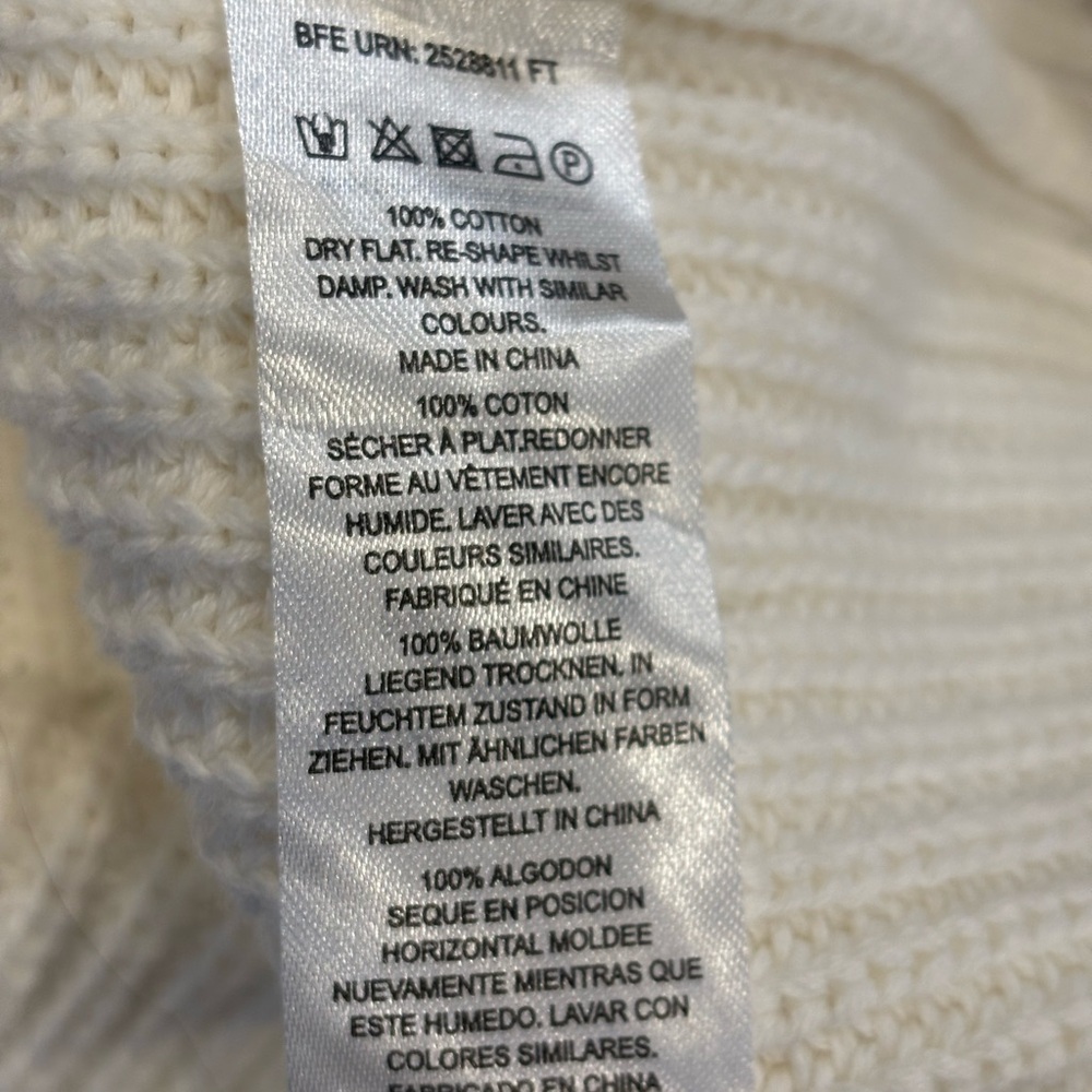 French Connection Mozart Cream Sleeveless Sweater 100% Cotton - Picture 4 of 4